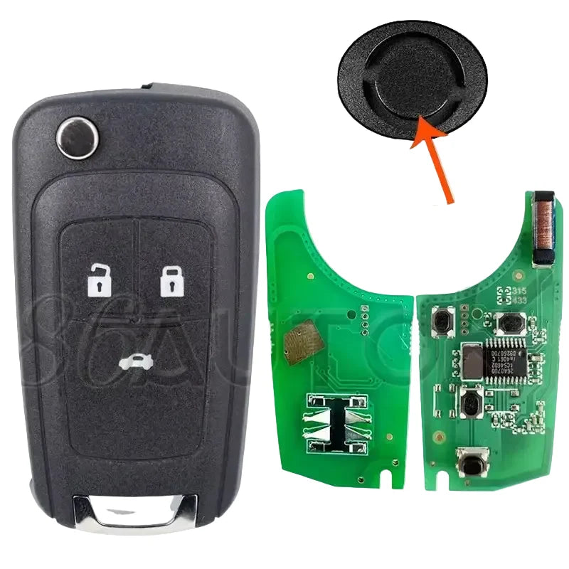 Smart Remote Car Key 315/433MHz for Opel & Vauxhall Astra H, Corsa D, Meriva B & Vectra C