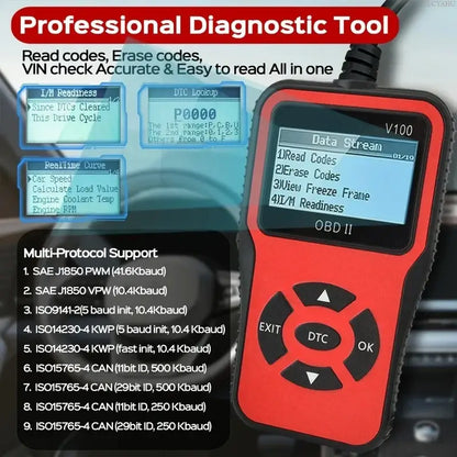 OBD2 Scanner, Voltage & Engine Fault Code Reader