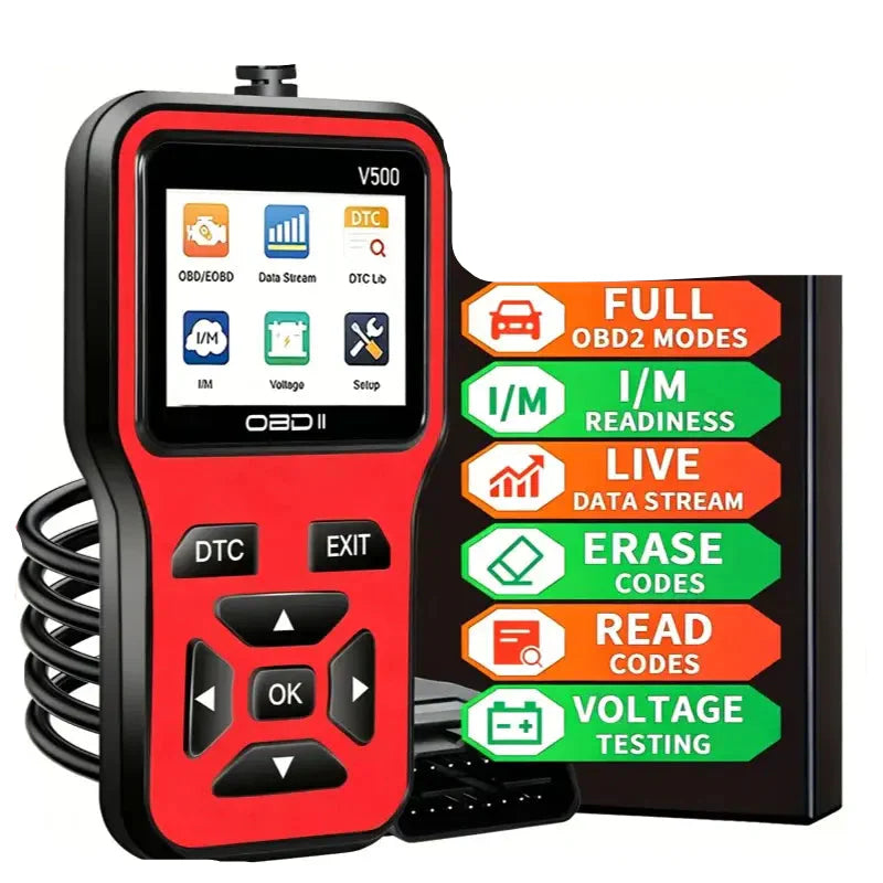 OBD2 Scanner, Voltage & Engine Fault Code Reader
