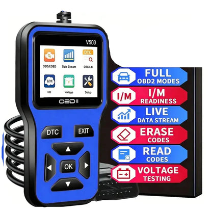 OBD2 Scanner, Voltage & Engine Fault Code Reader