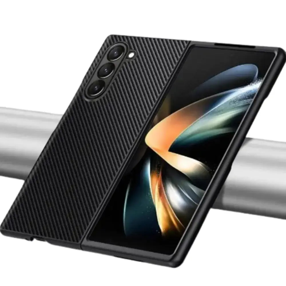 Carbon Fiber & Leather Case for Samsung Galaxy Z Fold 6/5/4/3