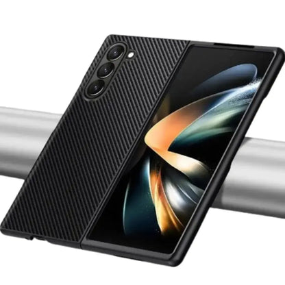 Carbon Fiber & Leather Case for Samsung Galaxy Z Fold 6/5/4/3
