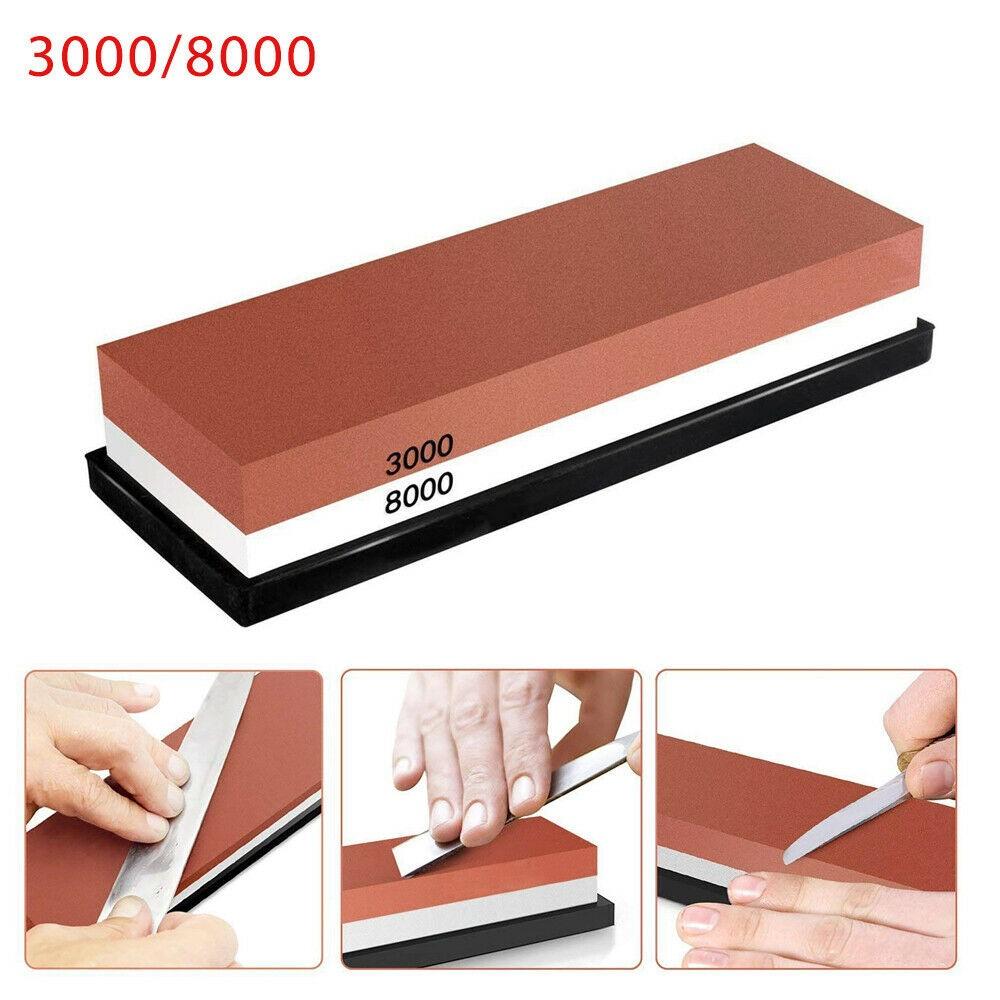 Dual Water Stone 3000/8000 Whetstone Knife Sharpener Sharpening Flattening