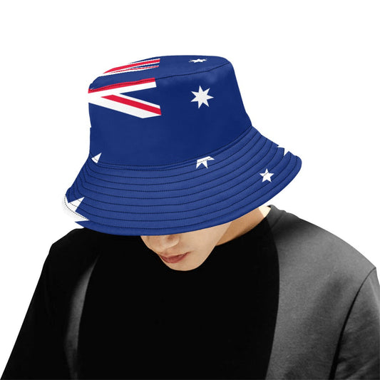 Stylish Men's Australia Flag Bucket Hat - Chino Cotton Twill for Outdoor Adventures
