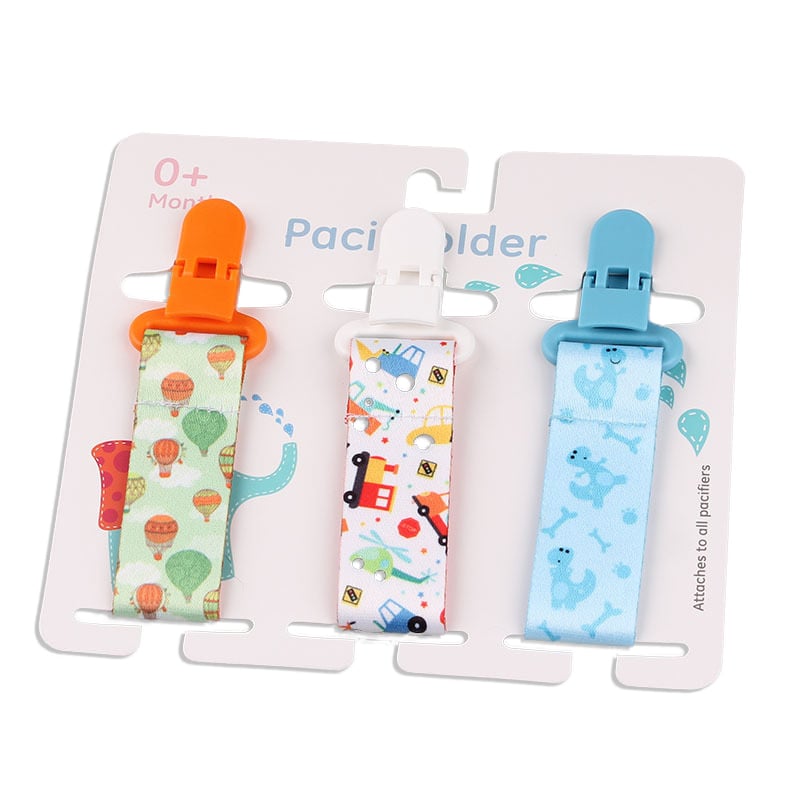 Cartoon Pattern Baby Pacifier Teether - Pack of 3