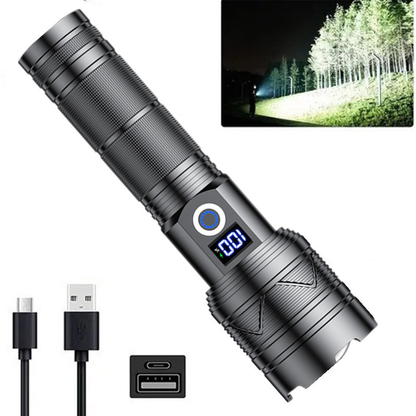 LED Torch Flashlight Light Rechargeable Camping Outdoor