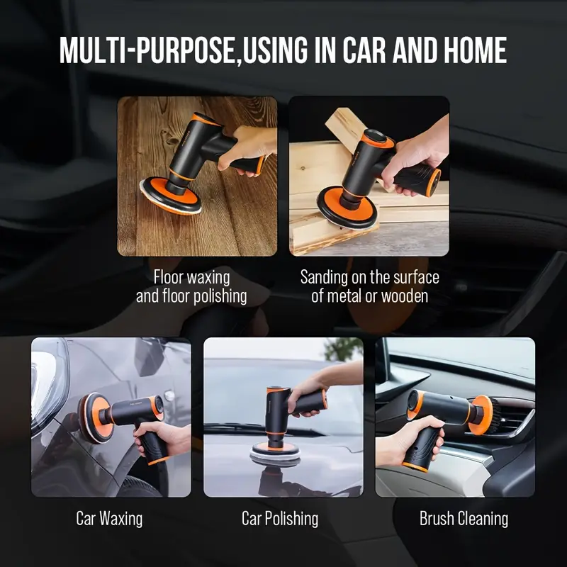 Mini Car Polisher Machine Wireless Waxer