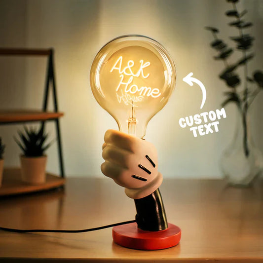 Custom Text Vintage Edison Led Filament Modeling Lamp Soft Light Bulbs Decorative Warm Yellow Light Led