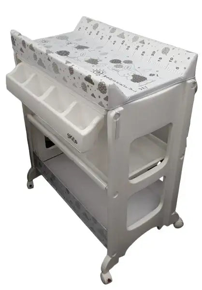 SKEP Change Table with Bath Tub - Metric Flying Rabbit in GREY