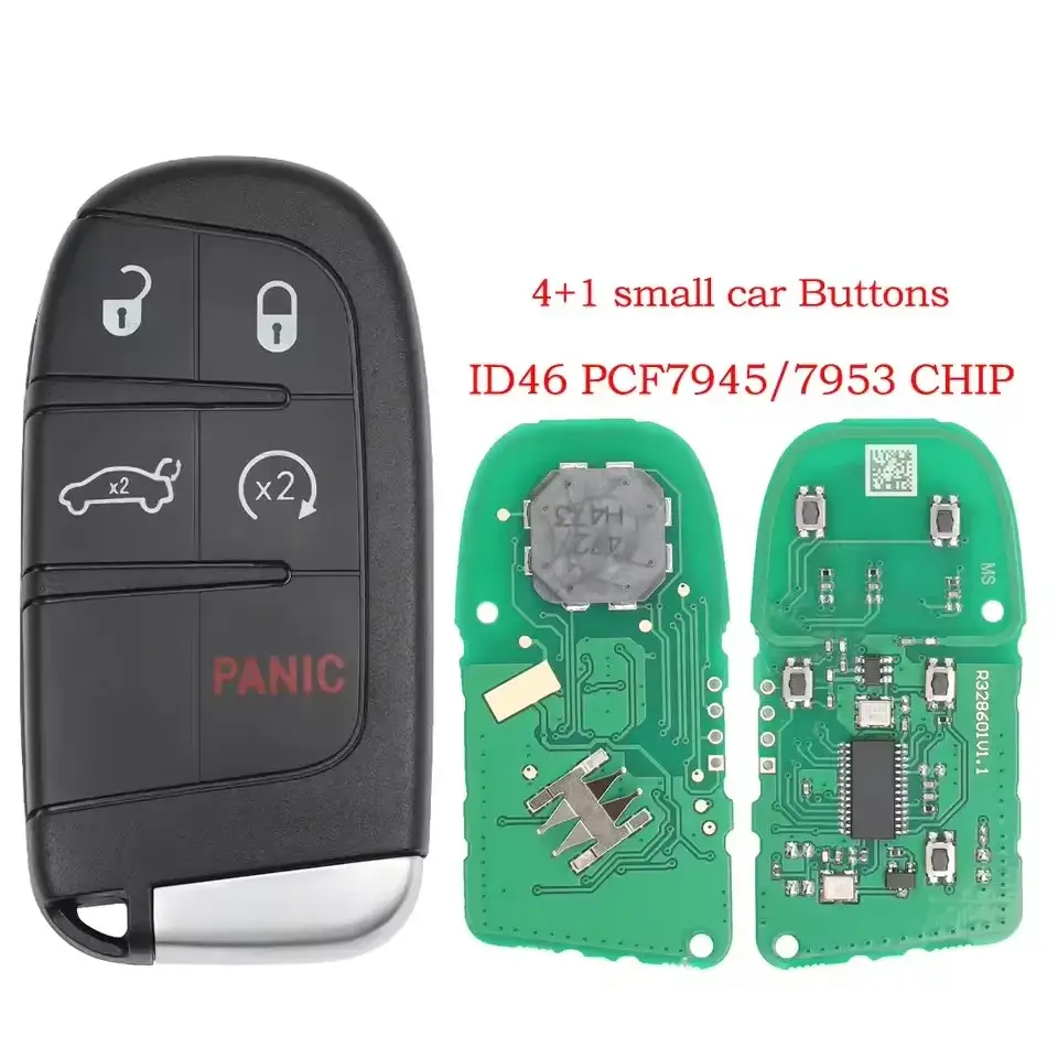 433MHz Smart Remote Key PCF7953M for Chrysler 200, 300 & Dodge Charger, Challenger (2015+)