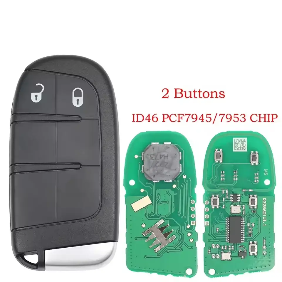 433MHz Smart Remote Key PCF7953M for Chrysler 200, 300 & Dodge Charger, Challenger (2015+)