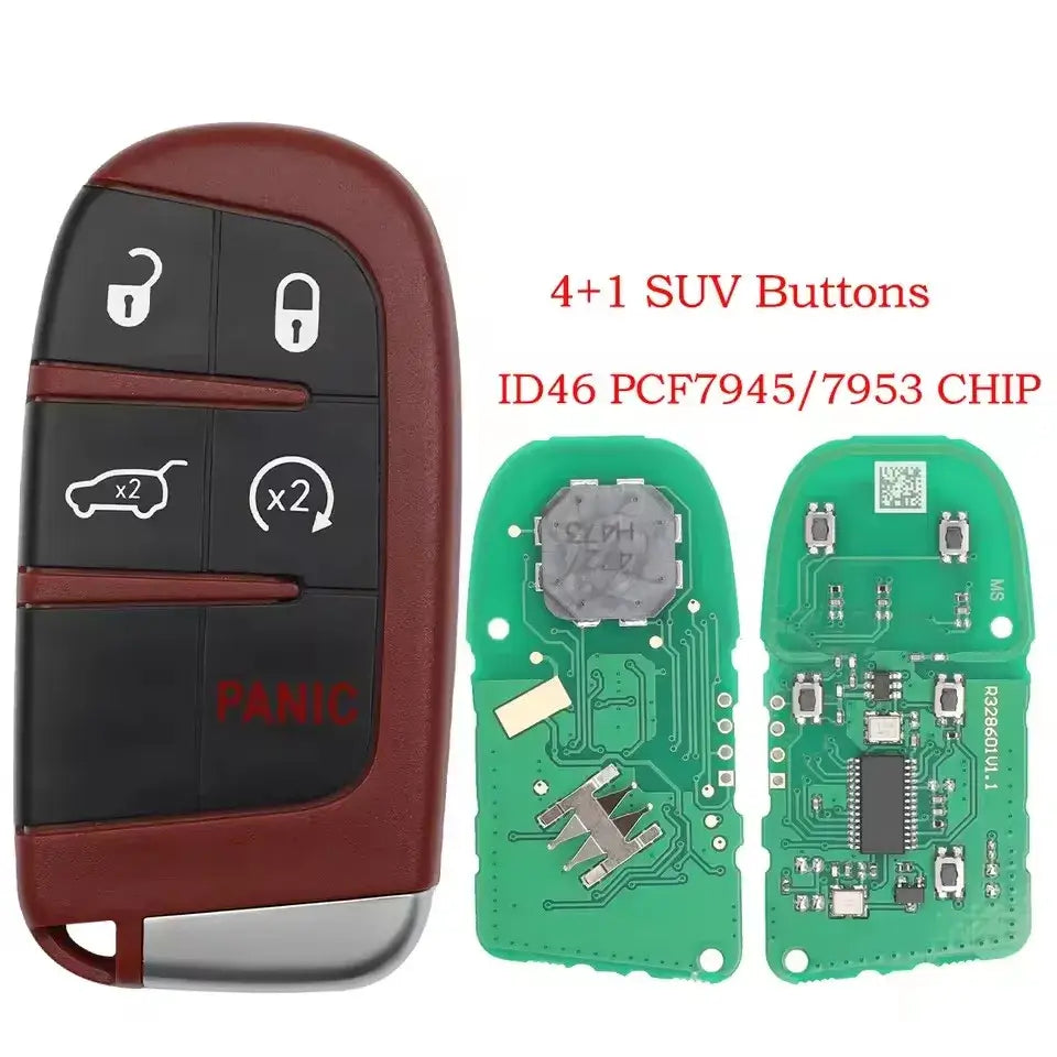 433MHz Smart Remote Key PCF7953M for Chrysler 200, 300 & Dodge Charger, Challenger (2015+)