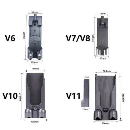 Wall Mount Charging Dock Bracket for V6–V11 Vacuum Cleaners