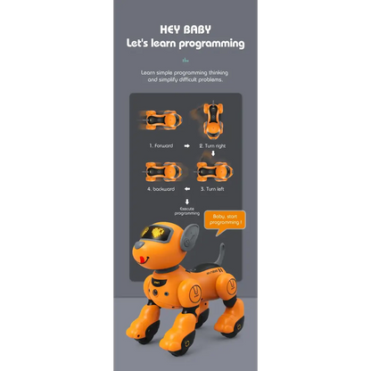 Remote Control Smart Robot Dog Toy with Voice & Programming Functions