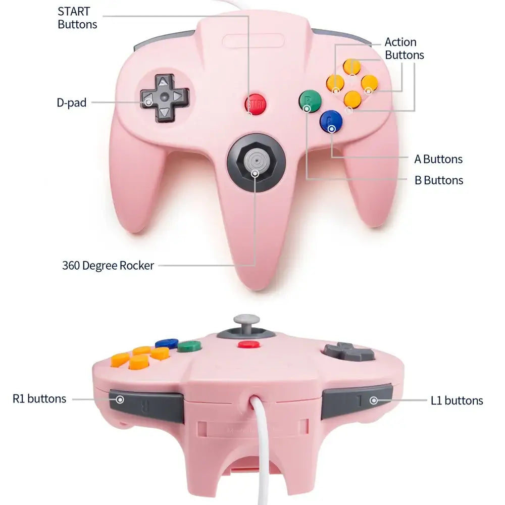 Classic N64 Wired Controller (available in 1pc and 2pcs)