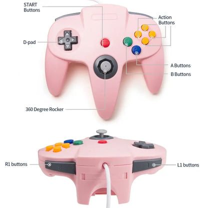 Classic N64 Wired Controller (available in 1pc and 2pcs)