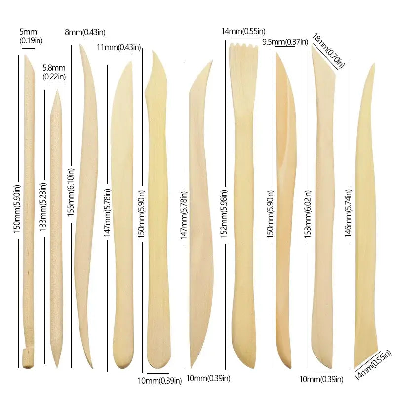 Clay Sculpting Tool Set (10 piece)