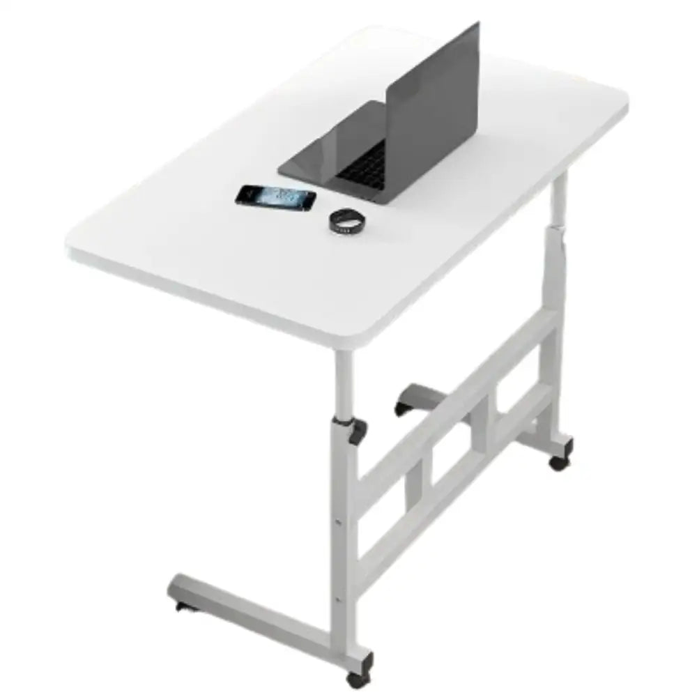 Compact Adjustable Bedside Work Desk with a 4-Wheel Mobile Design