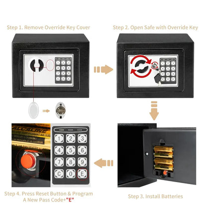 Compact Digital Safe for Cash & Valuables