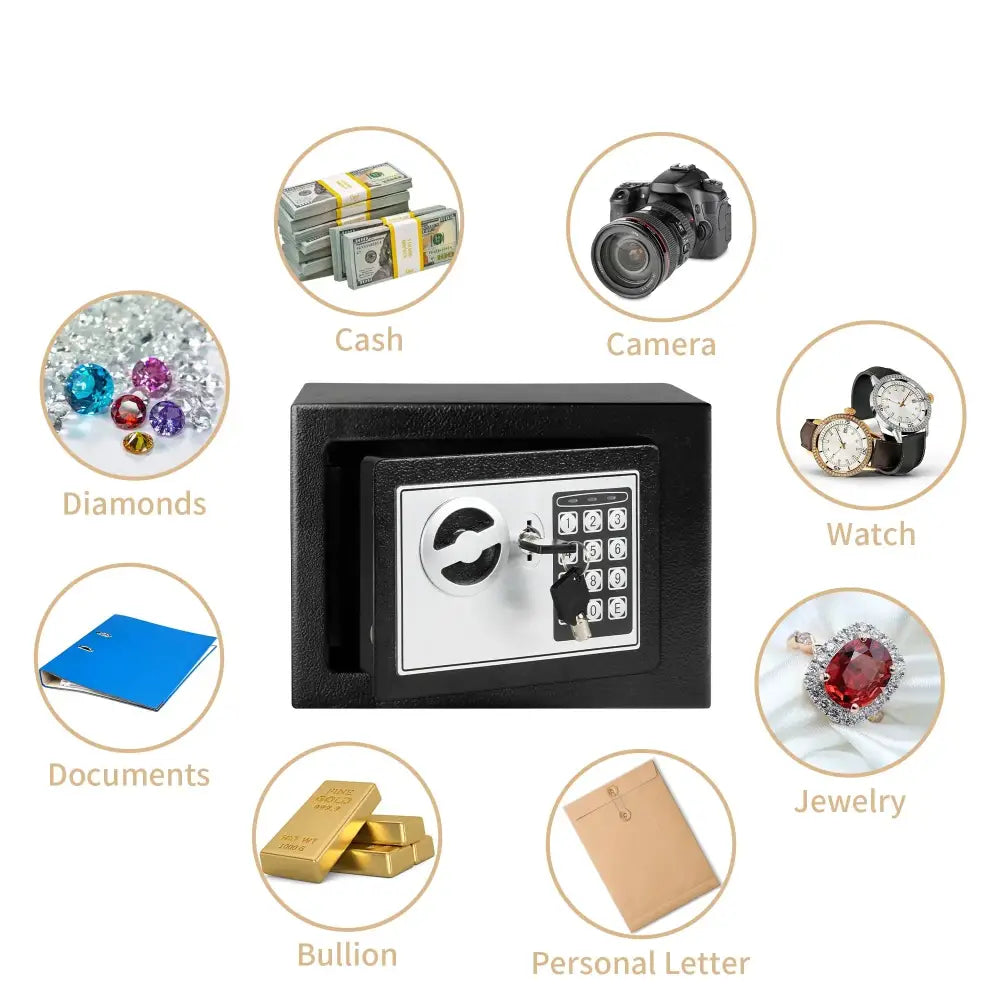 Compact Digital Safe for Cash & Valuables