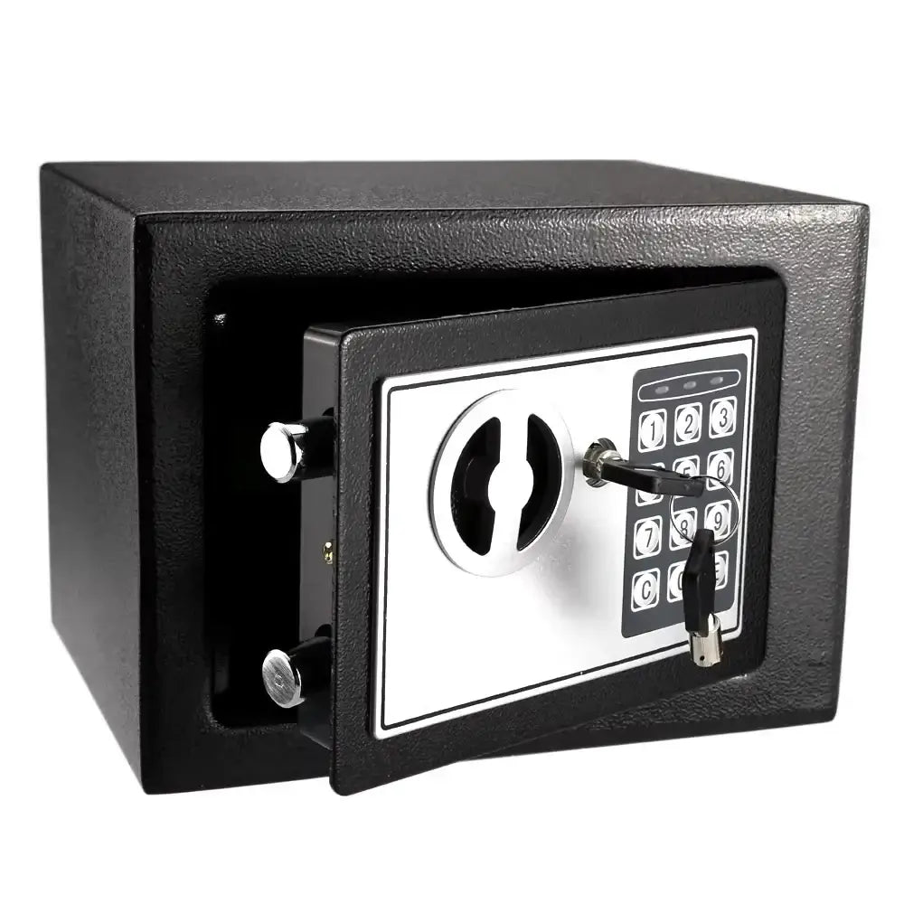 Compact Digital Safe with Key & Password
