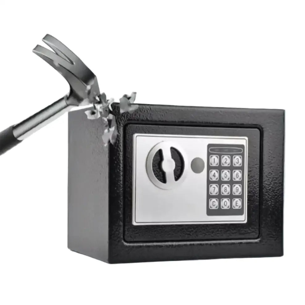 Compact Digital Safe with Key & Password
