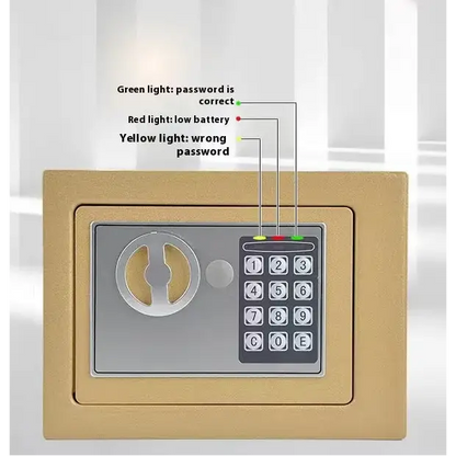 Compact Digital Safe with Key & Password