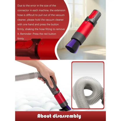 Flexible Extension Hose & Soft Dust Brush Kit for V7–V15 Vacuum Cleaners