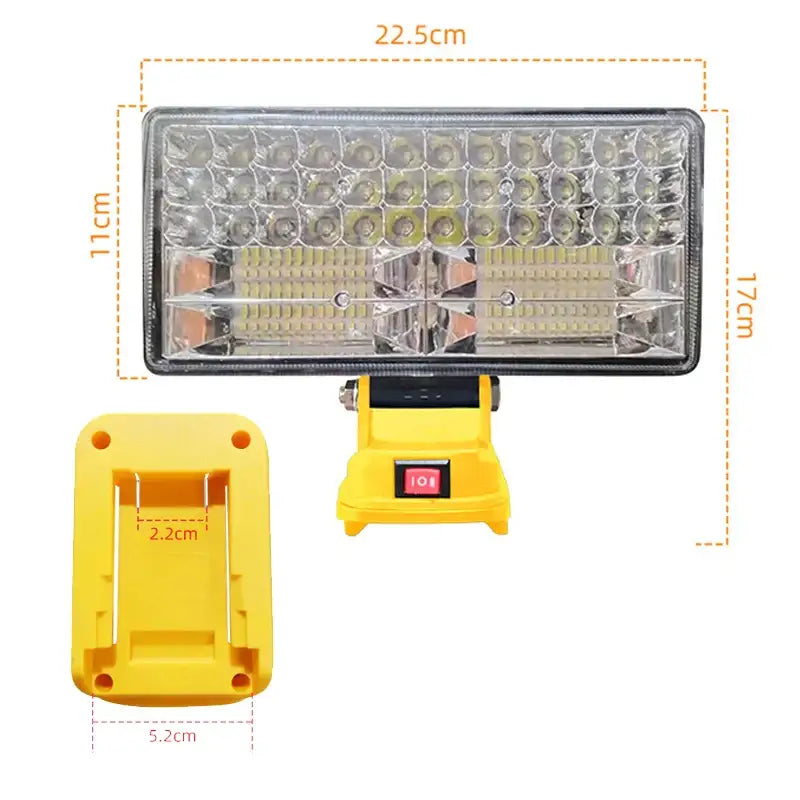 Cordless LED Work Light for 18V–20V Battery with USB Charging & Emergency Floodlight