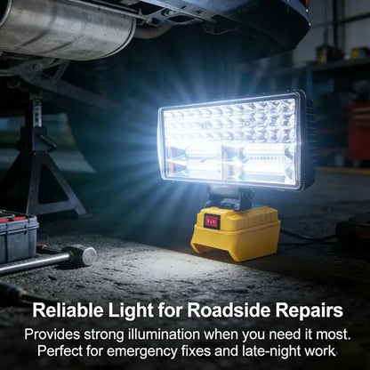 Cordless LED Work Light for 18V–20V Battery with USB Charging & Emergency Floodlight