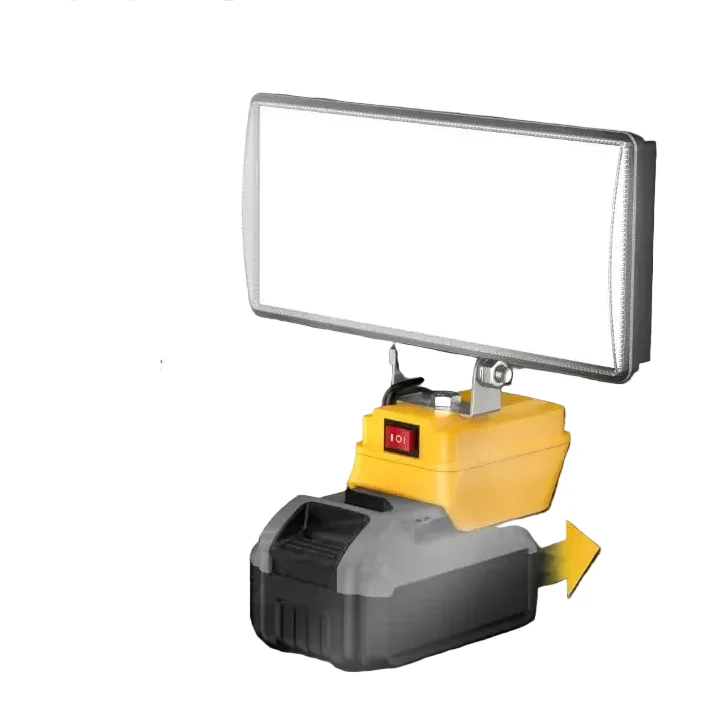 Cordless LED Work Light for 18V–20V Battery with USB Charging & Emergency Floodlight