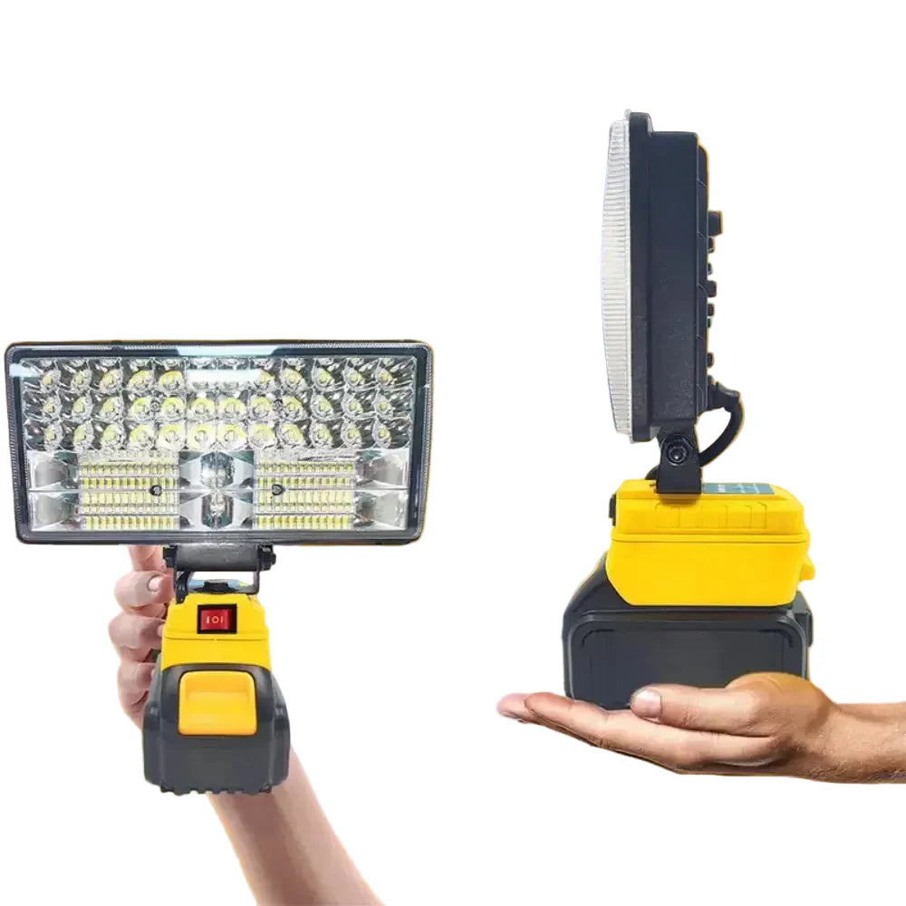 Cordless LED Work Light for 18V–20V Battery with USB Charging & Emergency Floodlight