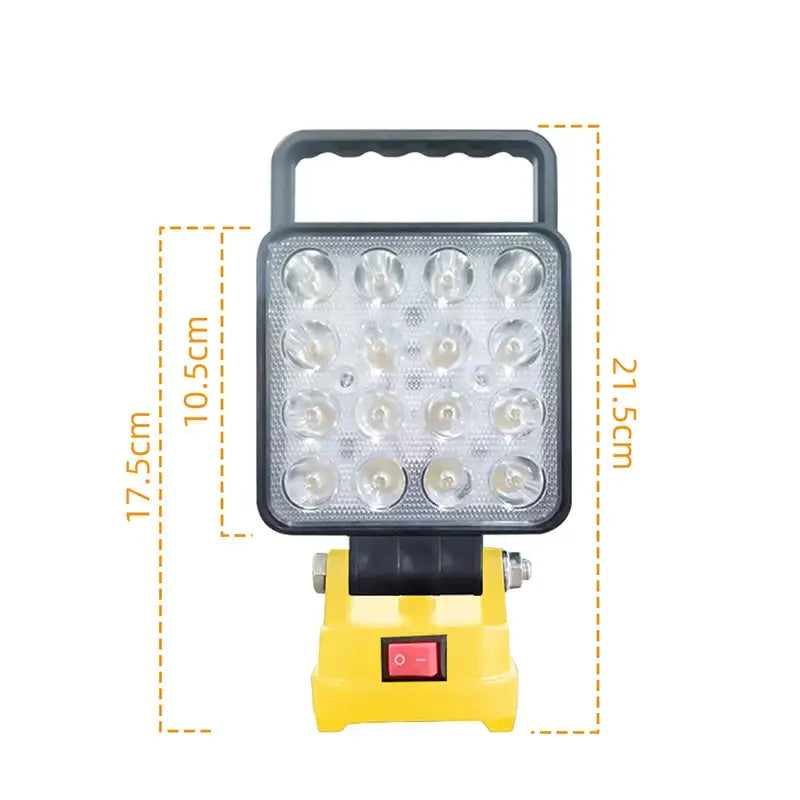 Cordless LED Work Light for 18V–20V Battery with USB Charging & Emergency Floodlight