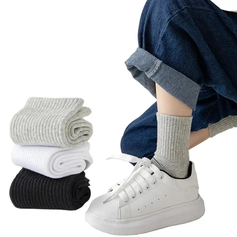 Cotton Sport Socks – 5 Pairs (Ages 3–13) (5 colours available)