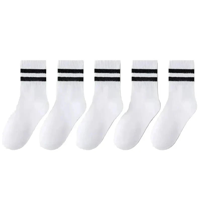 Cotton Sport Socks – 5 Pairs (Ages 3–13) (5 colours available)