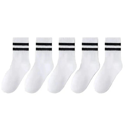 Cotton Sport Socks – 5 Pairs (Ages 3–13) (5 colours available)