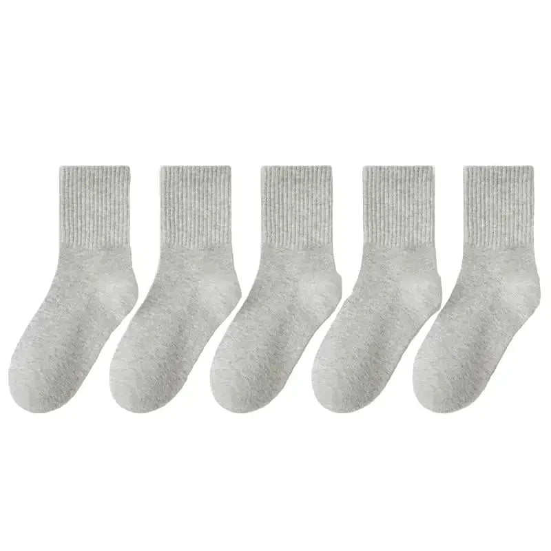 Cotton Sport Socks – 5 Pairs (Ages 3–13) (5 colours available)