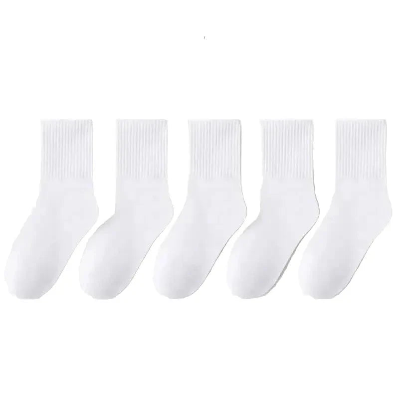 Cotton Sport Socks – 5 Pairs (Ages 3–13) (5 colours available)