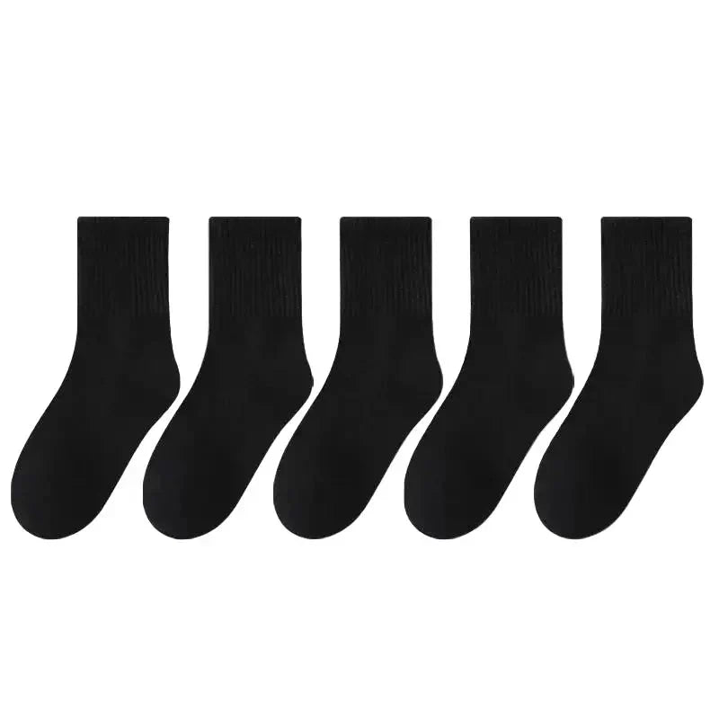 Cotton Sport Socks – 5 Pairs (Ages 3–13) (5 colours available)
