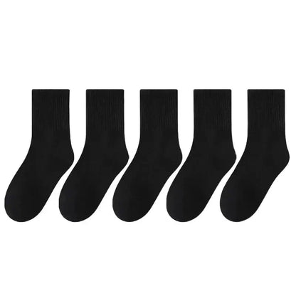 Cotton Sport Socks – 5 Pairs (Ages 3–13) (5 colours available)