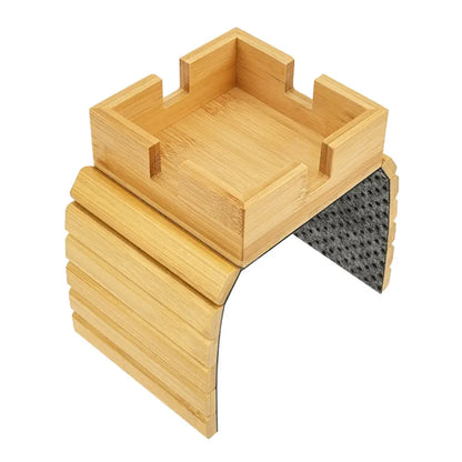 Wooden Sofa Armrest Tray with Cup Holder