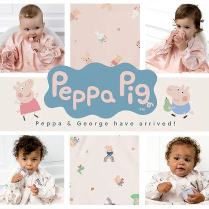 Collage of children wearing Peppa Pig-themed clothing with the brand's logo and text.