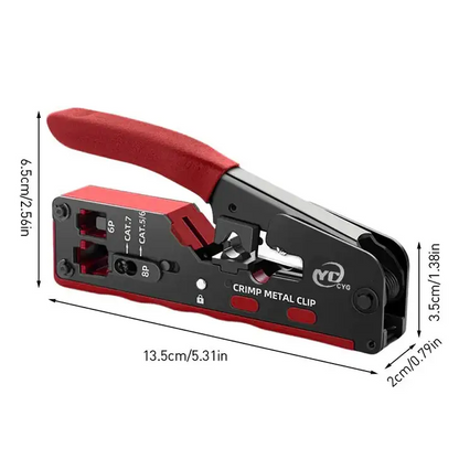 Crimping & Stripping Tool with 8P/6P Ethernet Connectors (different colours available)