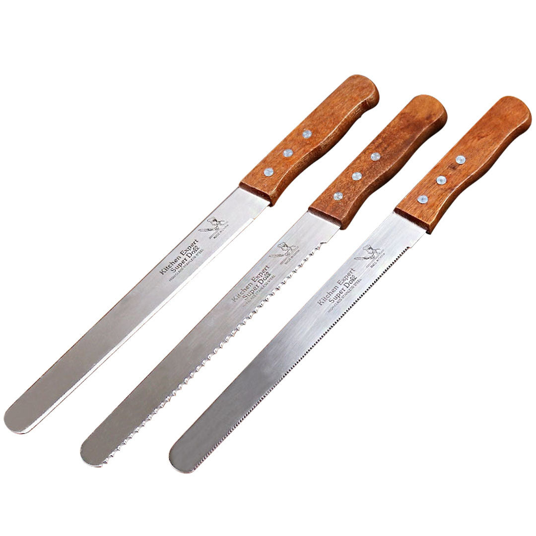 Layered Bread Slicer with Serrated Blade for Baking