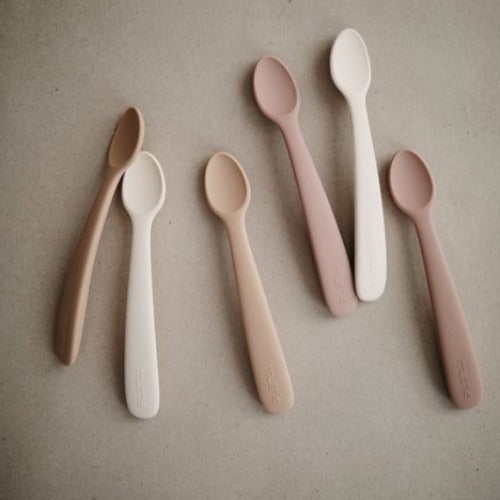 Mushie - Silicone Baby Feeding Spoons