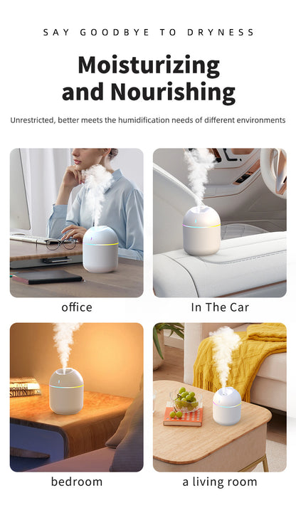 270ml USB Air Humidifier & Aroma Diffuser with LED Night Light