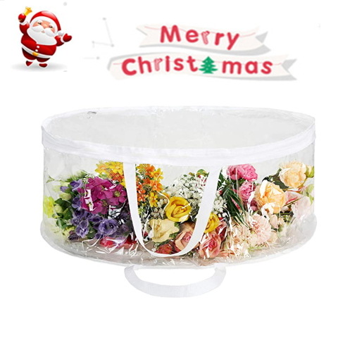 Clear Christmas Wreath Storage Bag 76X20cm