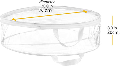 Clear Christmas Wreath Storage Bag 76X20cm