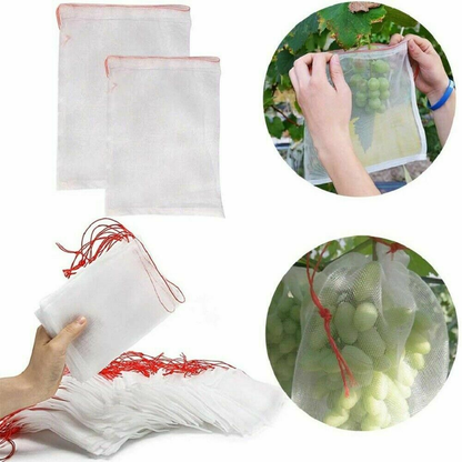 100pcs 45x30cm Agriculture Garden Fruit Vegetable Protection Exclusion Mesh Net Bags