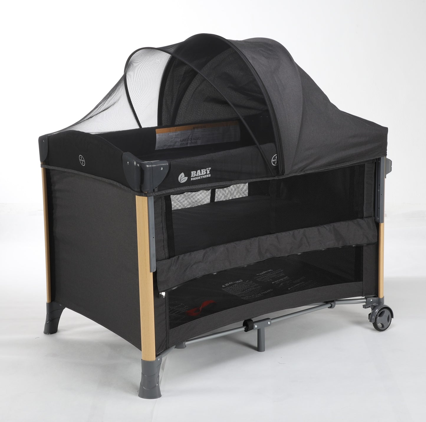 Pre-order Baby Brightness 4 in 1 Portacot Black